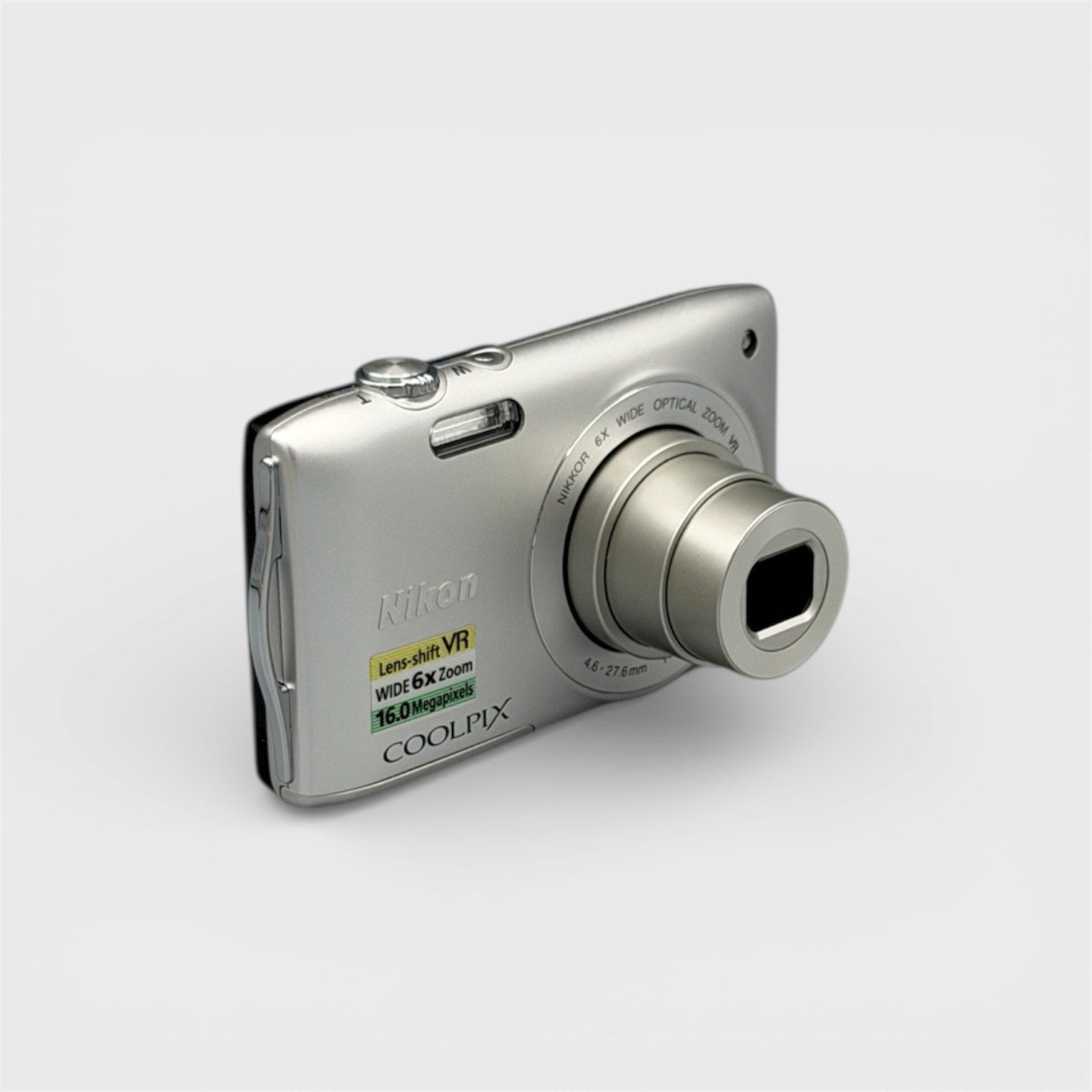 Nikon Coolpix S3300 Digital Camera | 16MP CCD, 6x Zoom, Silver 