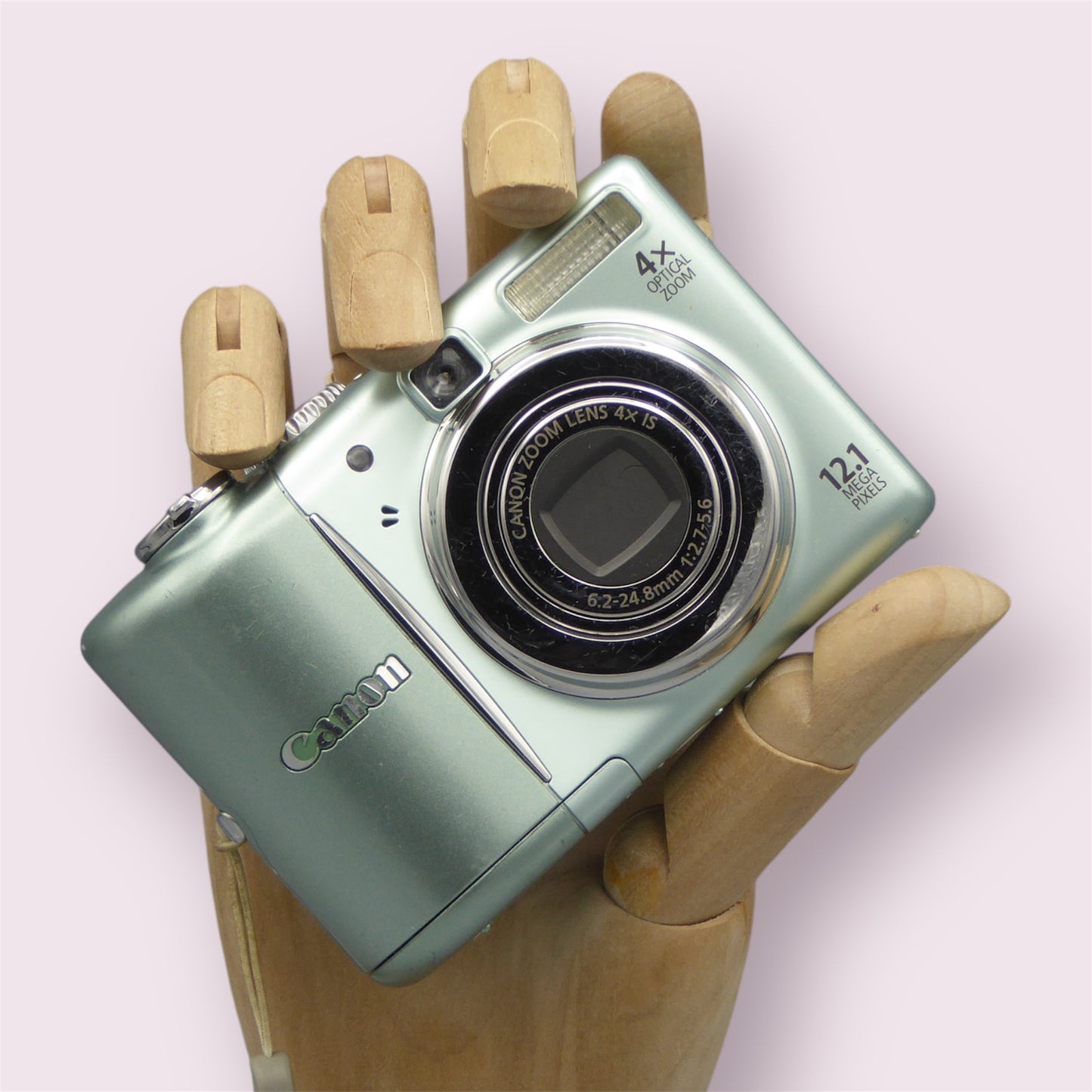 Canon Powershot A1100 IS digital camera mint green - Retro Digitals