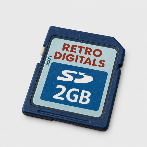 2GB SD Card for Vintage Digital Cameras, Assorted Brand, Used