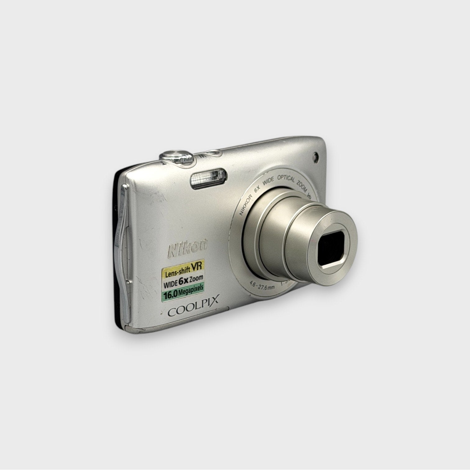 Nikon Coolpix S3300 Digital Camera | 16MP CCD, 6x Zoom, Silver