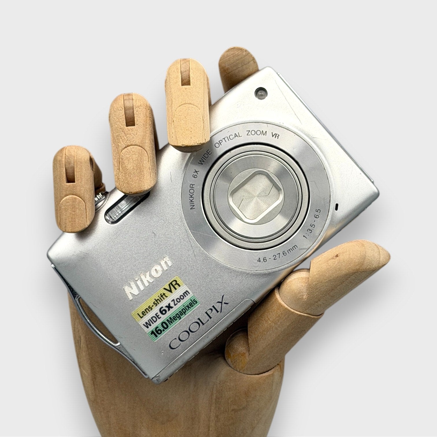 Nikon Coolpix S3300 Digital Camera | 16MP CCD, 6x Zoom, Silver