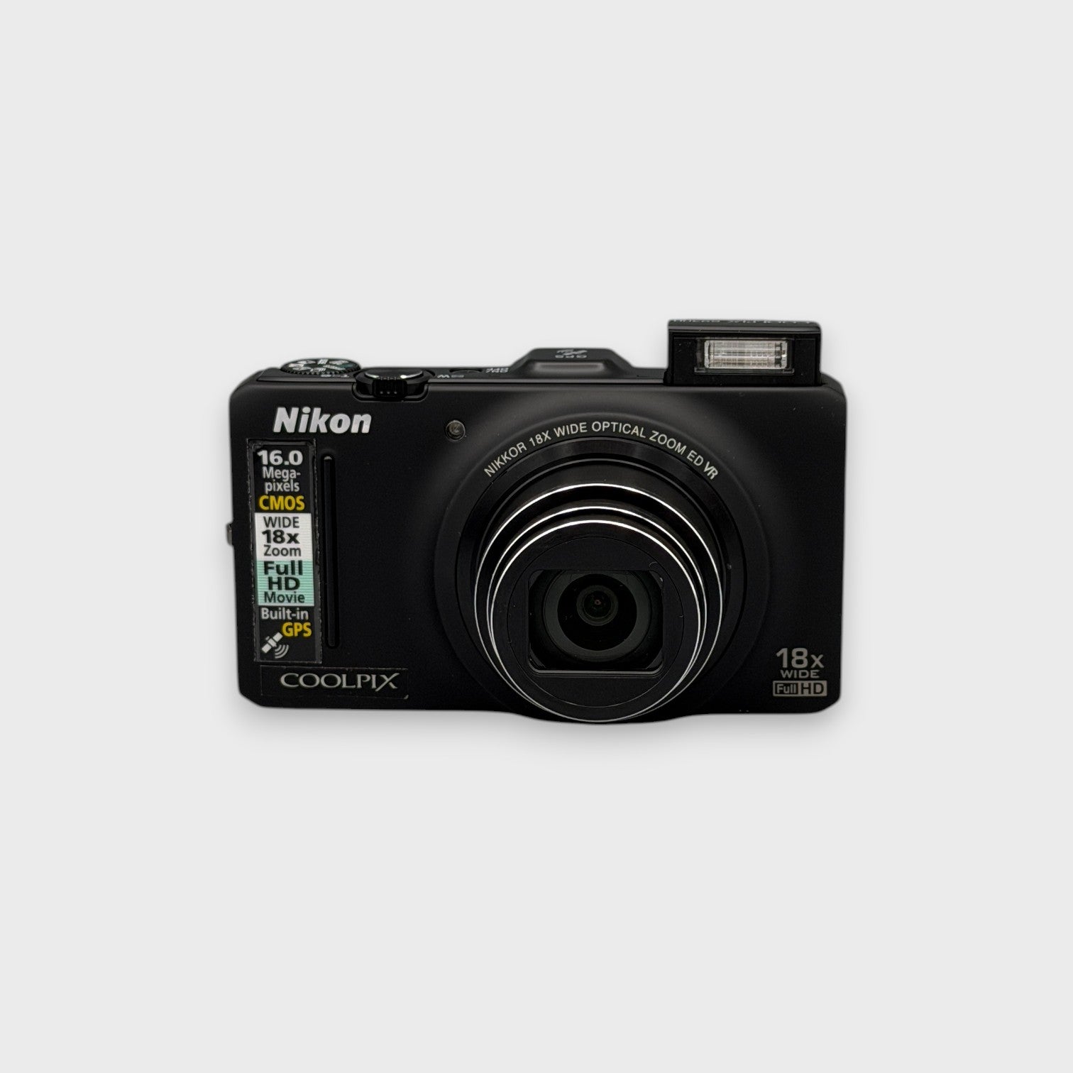 Nikon Coolpix S9300 Black Digicam | 16.0 MP CMOS, 18x Zoom, GPS