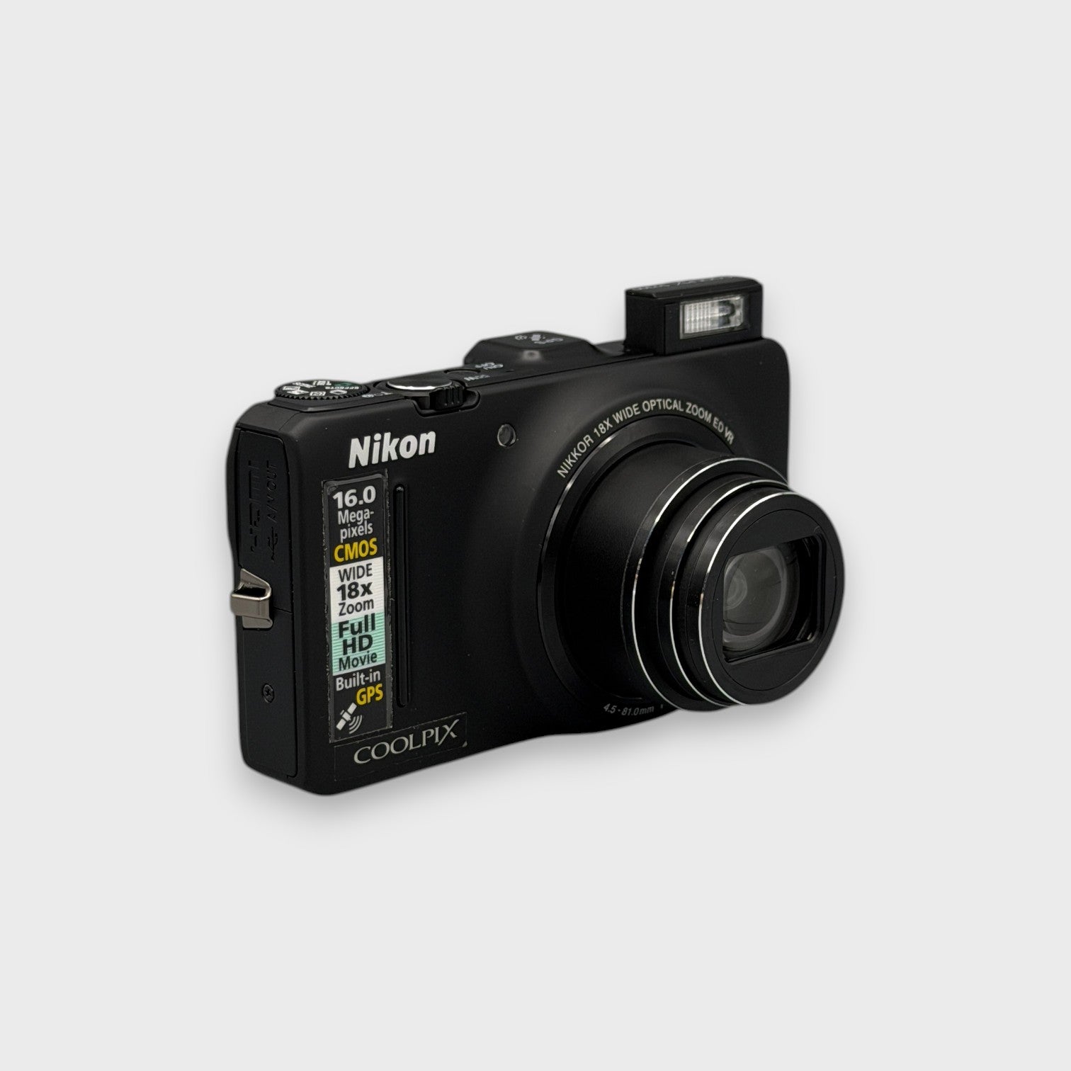 Nikon Coolpix S9300 Black Digicam | 16.0 MP CMOS, 18x Zoom, GPS