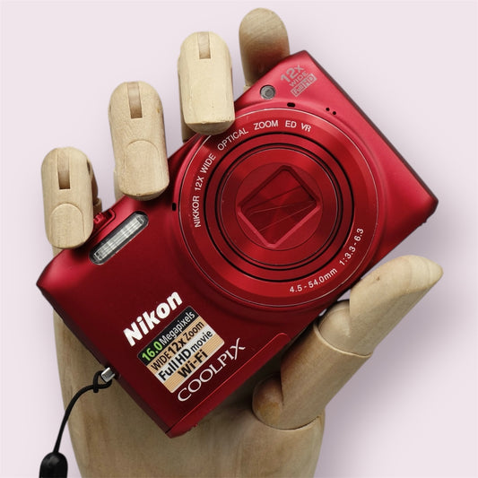 Nikon Coolpix S6800 Digital Camera Red - Retro Digitals