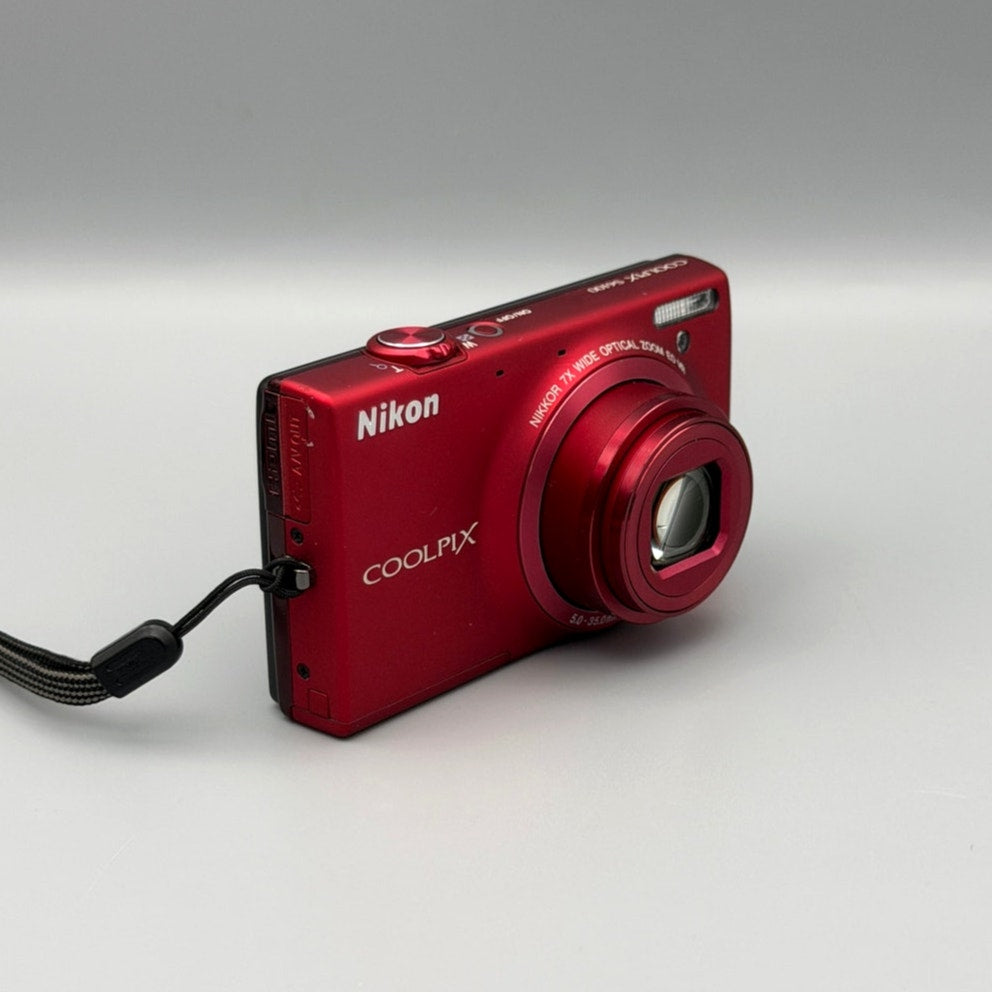 Nikon Coolpix S6100 Digital Camera | 16MP CCD, 7x Zoom, Red