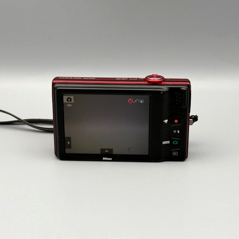 Nikon Coolpix S6100 Digital Camera | 16MP CCD, 7x Zoom, Red