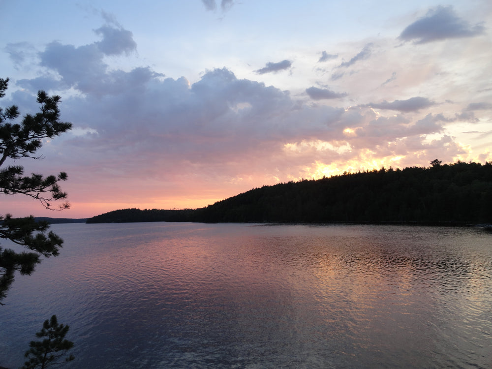 Pink sunset on Beaverhouse Lake