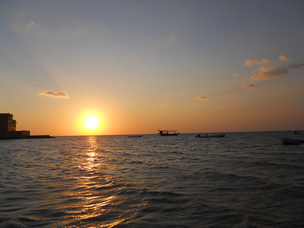 Golden sunset at Shamal beach