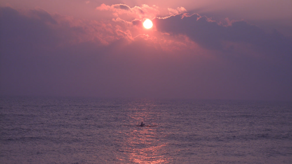 Pink sunrise over the Bay of Bengal
