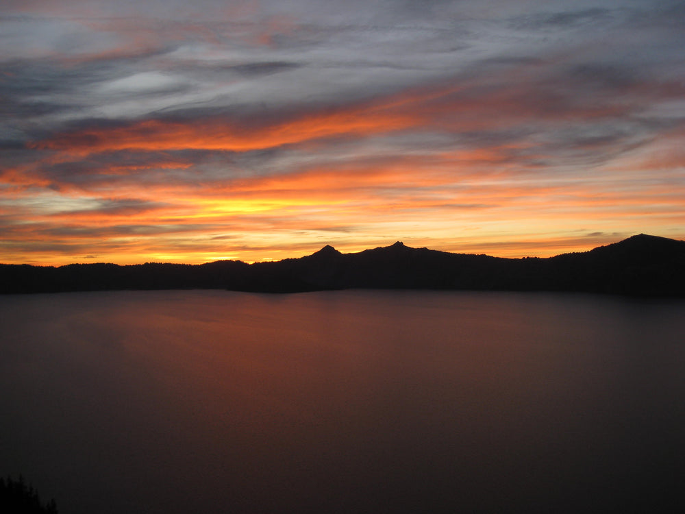 Crater Lake at sunset