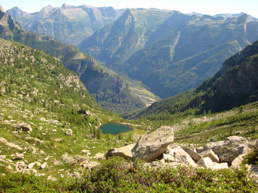 Alpine lake above the Verzasca valley